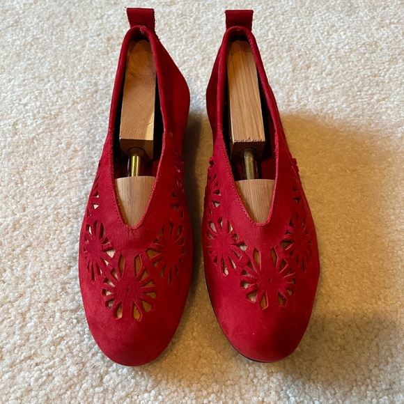 Arche 🇫🇷 Red Nubuck Suede Shoes 38 Made in France - Picture 2 of 7